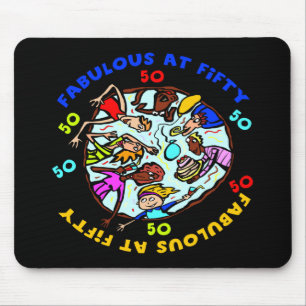 Tapis De Souris cinquantième Cadeaux d'anniversaire