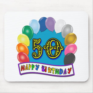 Tapis De Souris Cinquantième marchandises heureuses d'anniversair