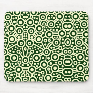 Tapis De Souris Circuit Alien II - Crème sur Vert foncé