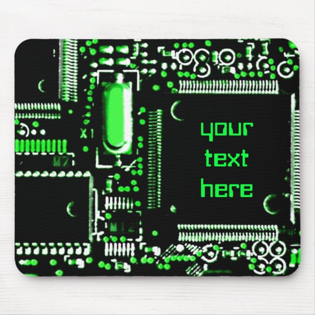 Tapis De Souris Circuit vert 2 - Mot de passe "Your Text" (Devant)