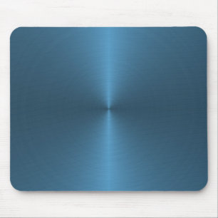 Tapis De Souris circulaire bleue balayée