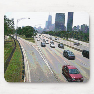 Tapis De Souris Circulation à Chicago dans Sandstone