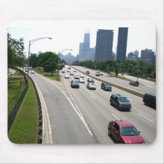 Tapis De Souris Circulation Aux Heures De Courte De Chicago