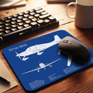 Tapis De Souris Cirrus SR22 - Plans de dessin du plan directeur de