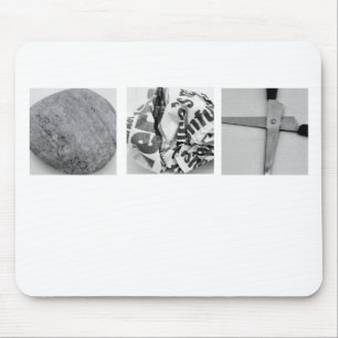 Tapis De Souris Ciseaux de papier Mousepad de roche