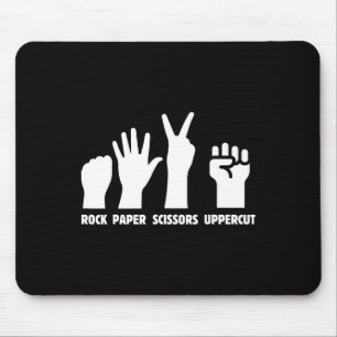 Tapis De Souris Ciseaux de roche papier - Boxe à découpe supérieur