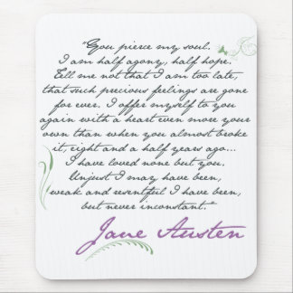 Tapis De Souris Citation #1 de la persuasion de Jane Austen