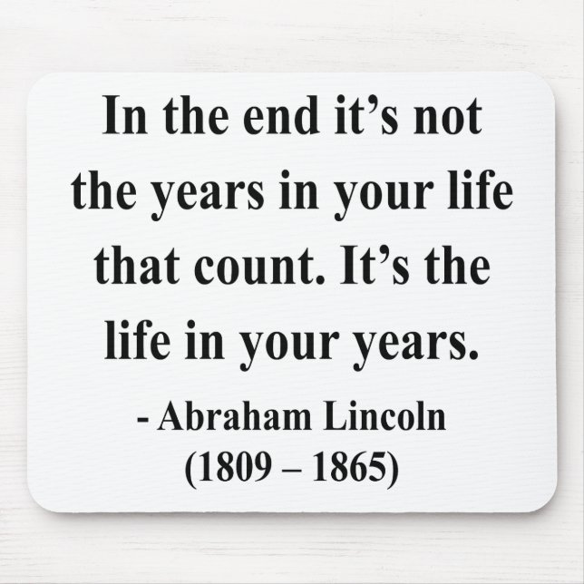 Tapis De Souris Citation 2a d'Abraham Lincoln (Devant)