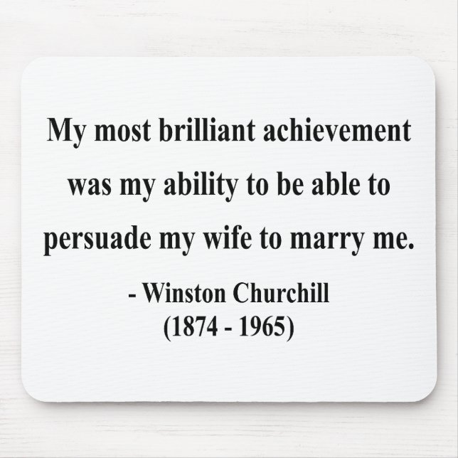 Tapis De Souris Citation 6a de Winston Churchill (Devant)