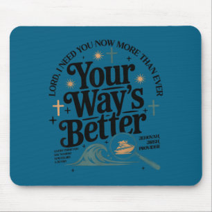 Tapis De Souris Citation chrétienne meilleure voie foi jésus bible
