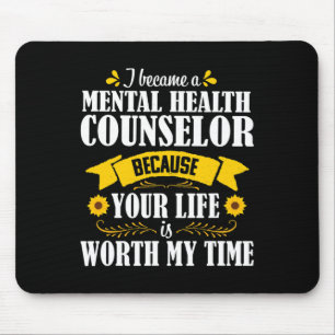 Tapis De Souris Citation Conseiller en santé mentale mignon Consei