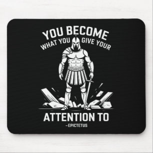 Tapis De Souris Citation de force mentale Épictète stoïque Hommes