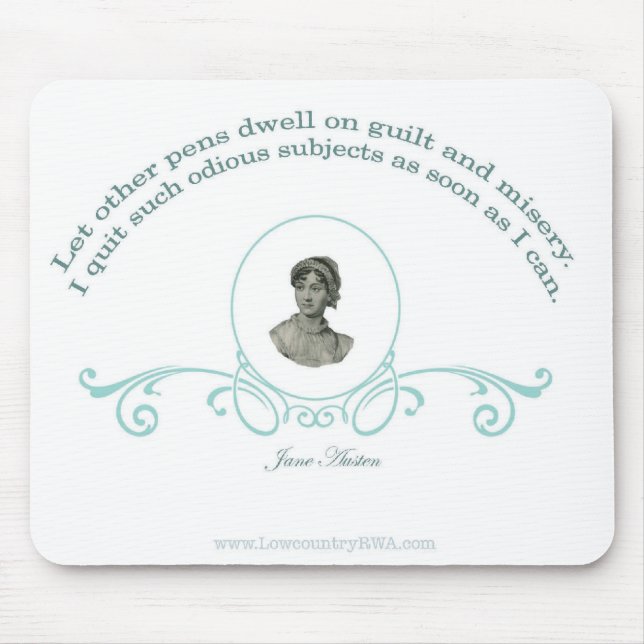 Tapis De Souris Citation de Jane Austen (Devant)