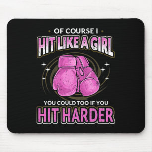 Tapis De Souris Citation de kickboxing pour femmes Image de citati