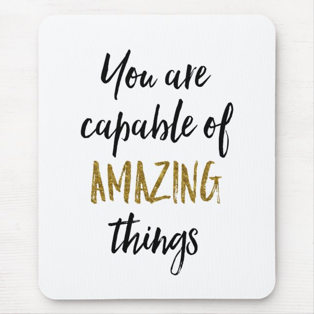 Tapis De Souris Citation de motivation de choses extraordinaires (Devant)