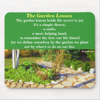 Tapis De Souris Citation de poésie de jardin