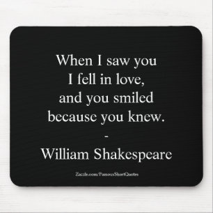 Tapis De Souris Citation De Shakespeare - Je Suis Tombé Amoureux