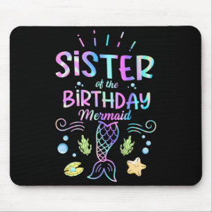 Tapis De Souris Citation de sirène d'anniversaire pour une sœur de