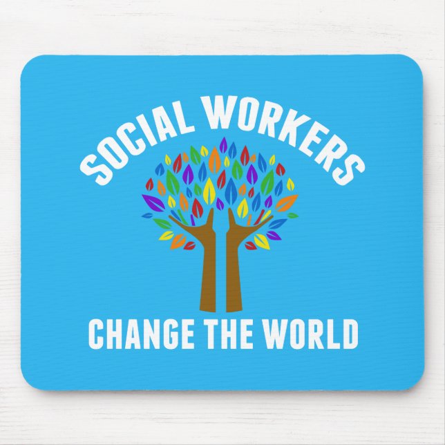 Tapis De Souris Citation de travail social mignon (Devant)