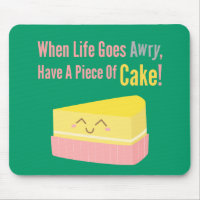 Citation de vie de gâteau mignon et amusante