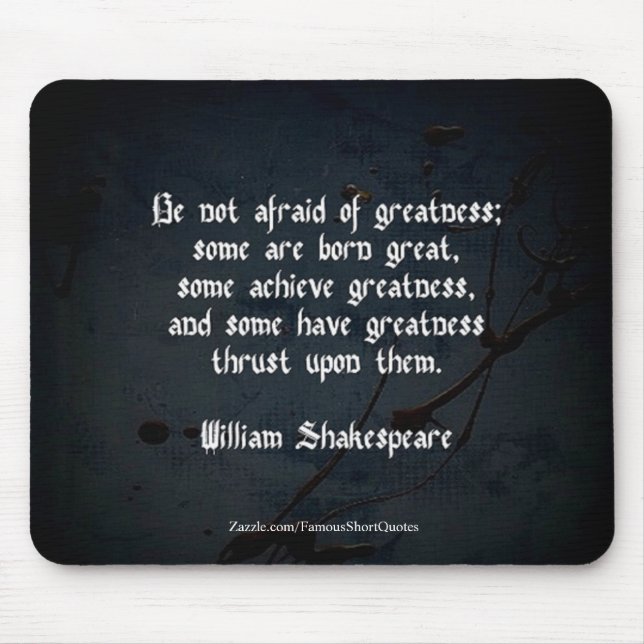 Tapis De Souris Citation de William Shakespeare (Devant)