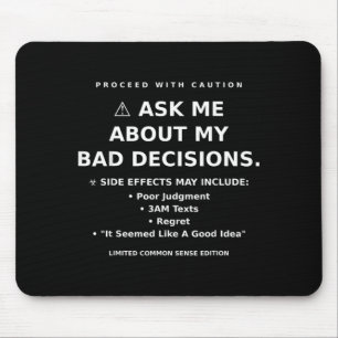 Tapis De Souris Citation humoristique drôle sarcastique graphique 