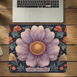 Tapis De Souris Citation Inspirante Art Nouveau Jardin de Printemp
