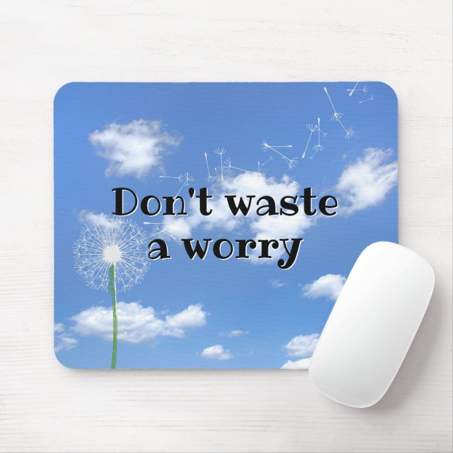 Tapis De Souris Citation Inspirante Avec Dandelion Blanc (Avec souris)