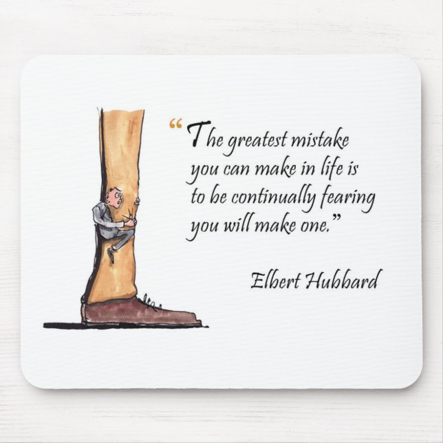 Tapis De Souris Citation motivante de l'examen par Elbert Hubbard  (Devant)