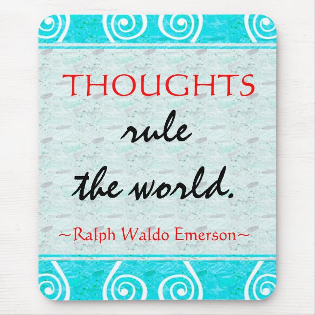 Tapis De Souris Citation Mousepad de la motivation d'Emerson (Devant)