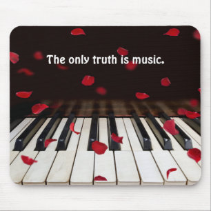 Tapis De Souris Citation musicale sur les clés de piano