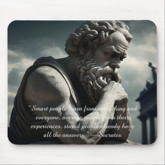 Tapis De Souris Citation Socrates (Personnes Intelligentes)