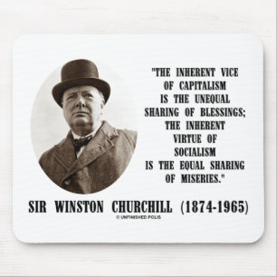 Tapis De Souris Citation Vertue De Churchill, Vice-Président Du C