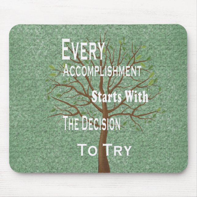 Tapis De Souris Citations de motivation d'accomplissement (Devant)