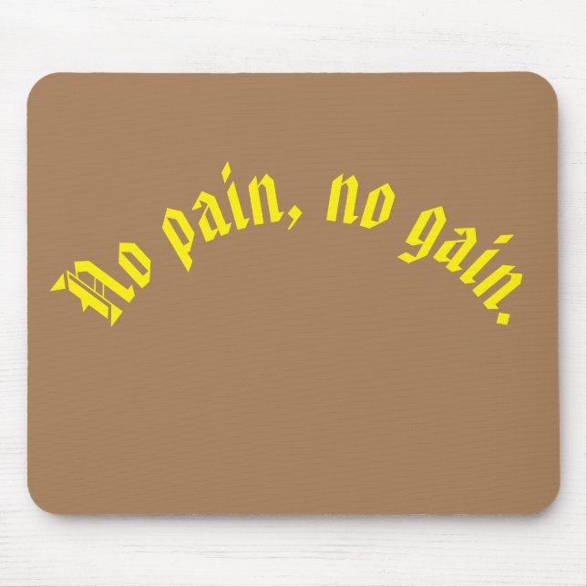 Tapis De Souris Citations de motivation de GYM et marron clair (Devant)