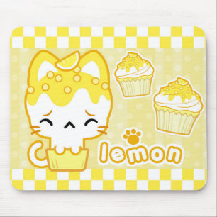 Tapis De Souris Citron Cupcake Kitty Mousepad