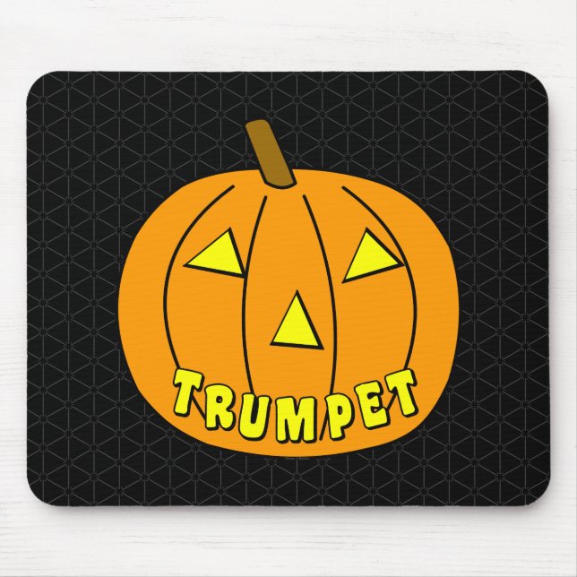 Tapis De Souris Citrouille de la trompette Halloween (Devant)