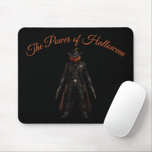 Tapis De Souris Citrouille sinistre Sheriff Cowboy Jack-o'-Lantern