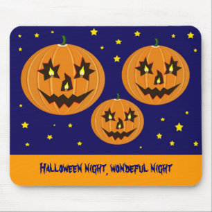 Tapis De Souris citrouilles d'Halloween volantes