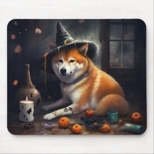 Tapis De Souris Citrouilles Shiba Inu Halloween Épouvantables