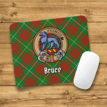 Clan Bruce Crest sur la chasse Tartan