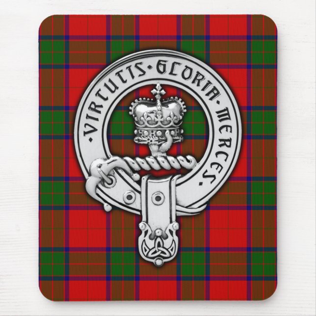 Tapis De Souris Clan Donnachaidh (Robertson) Crest & Tartan (Devant)