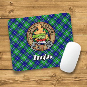Tapis De Souris Clan Douglas Crest sur Tartan