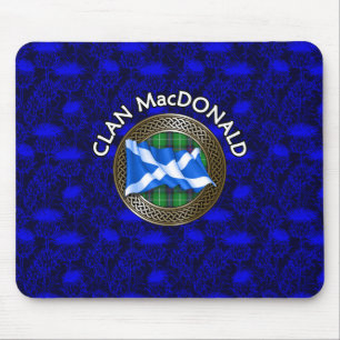 Tapis De Souris Clan MacDonald Tartan & Drapeau