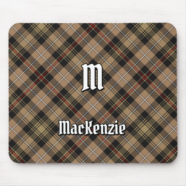 Tapis De Souris Clan MacKenzie Chasse Brown Tartan Souris (Devant)