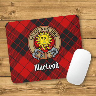 Tapis De Souris Clan MacLeod de Raasay Crest sur Tartan
