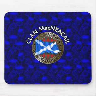 Tapis De Souris Clan MacNeacail Tartan Knot & Drapeau