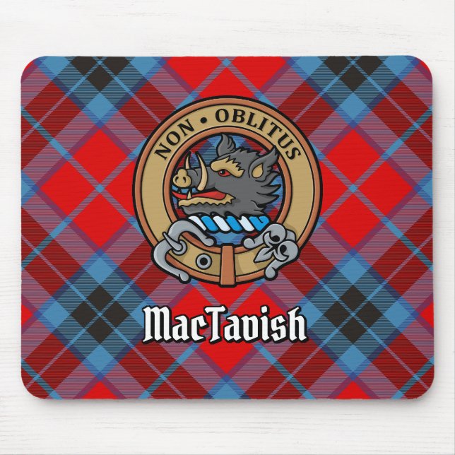 Tapis De Souris Clan MacTavish Crest sur Tartan (Devant)
