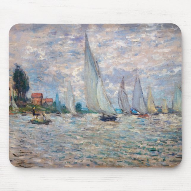 Tapis De Souris Claude Monet - Bateaux Regatta à Argenteuil (Devant)
