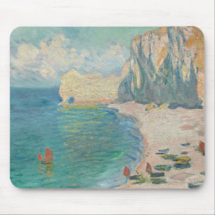 Tapis De Souris Claude Monet - Etretat - La Plage et la Falaise